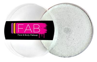 FAB Face Paint - Silverwhite With Glitter Shimmer 16g