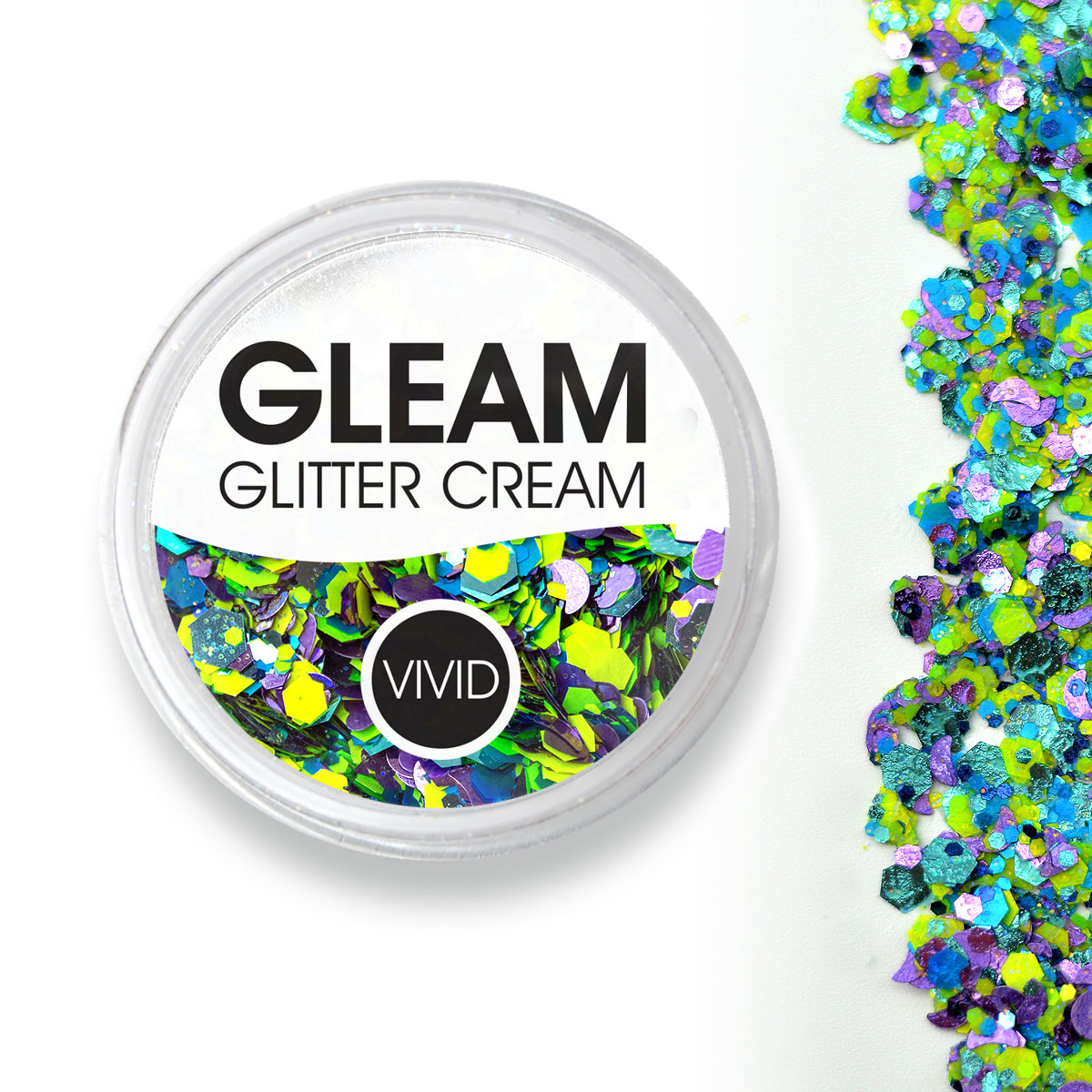 VIVID Glitter Stackable Loose Glitter - White Hologram – ClownAntics