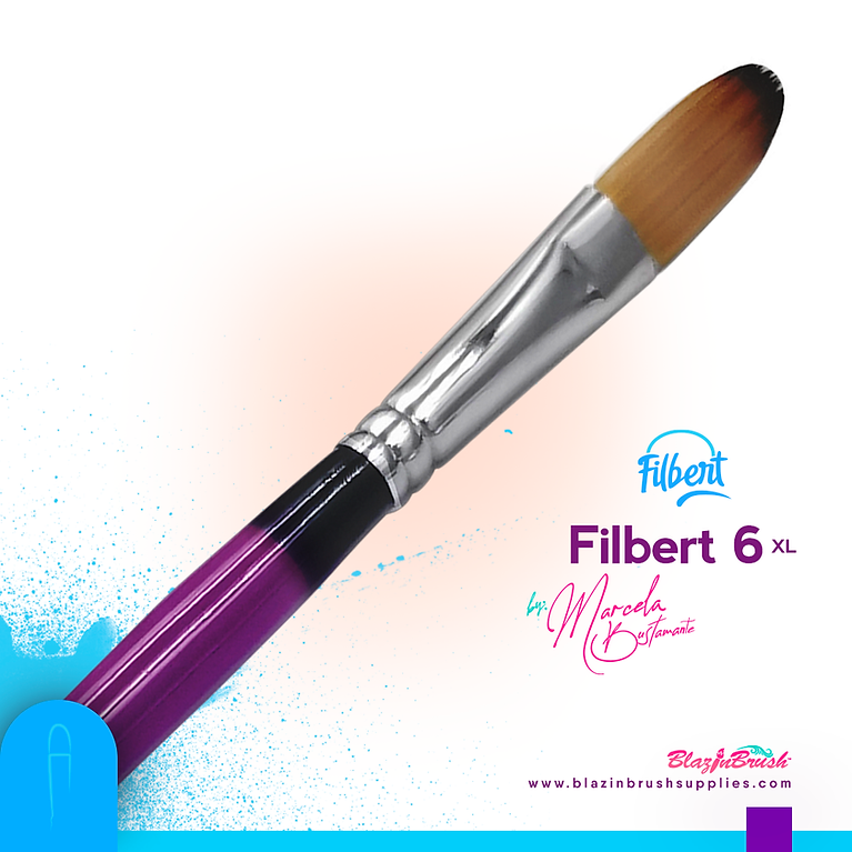 Blazin Brush Filbert 6 XL - Marcela Bustamante