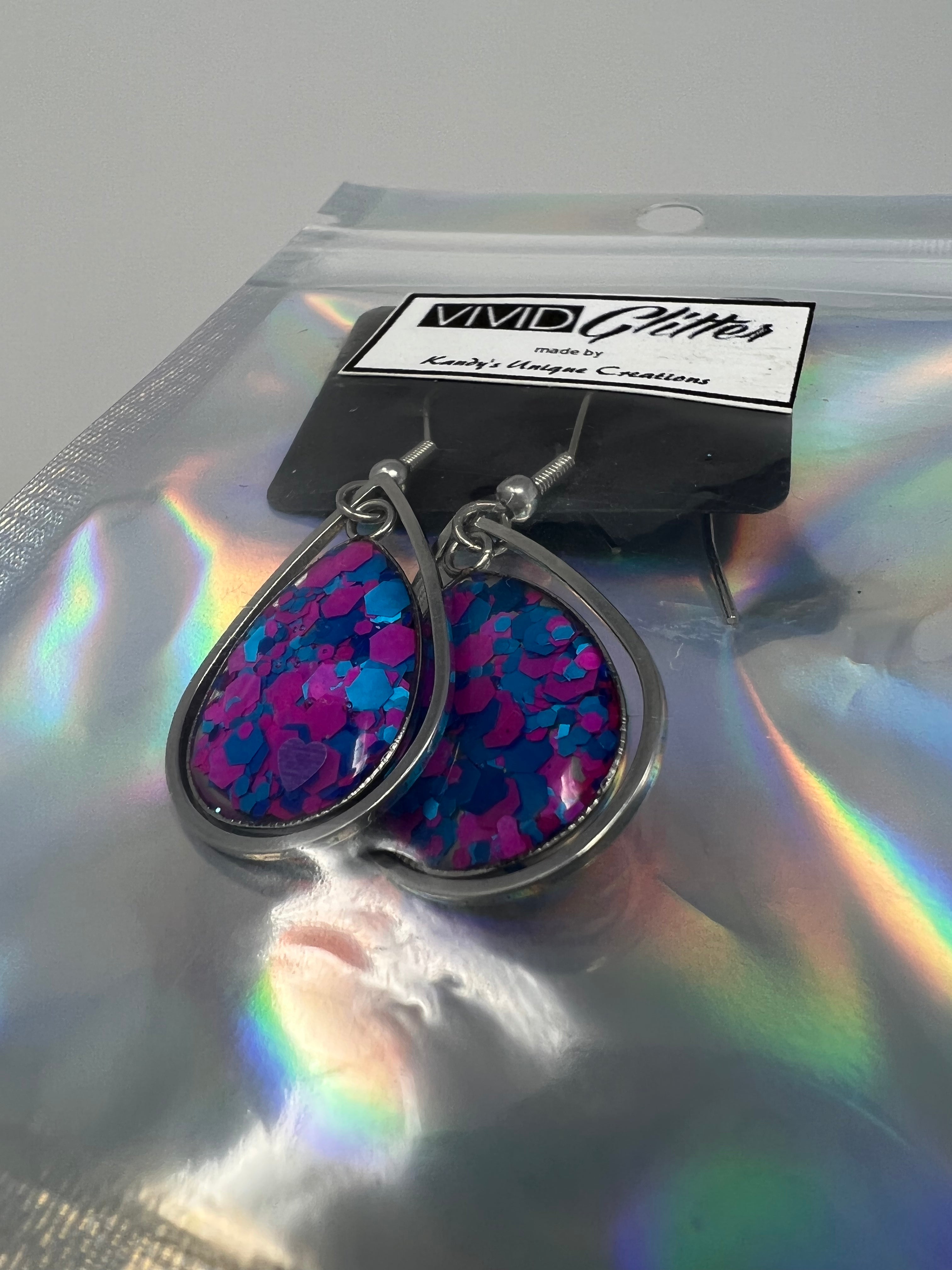 Vivid Glitter Earrings