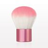 Kabuki Brush with Pink Tips and Shiny Pink Handle